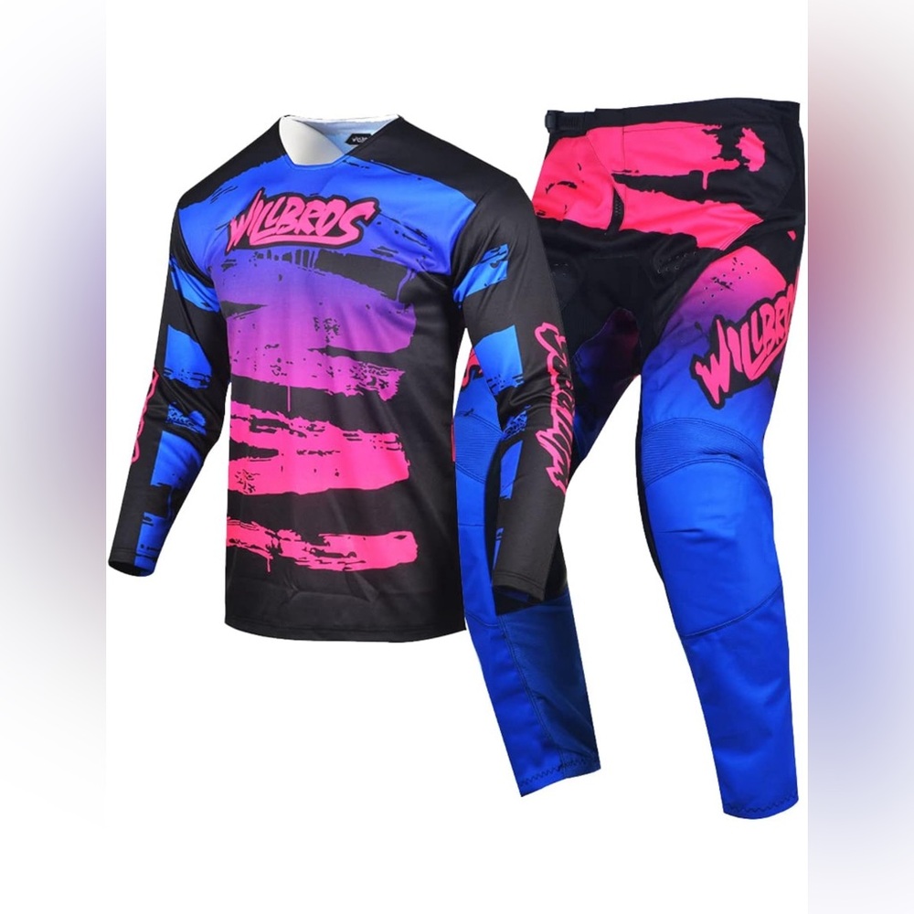 WILLBROS Motocross Jersey Pant Combo Dirt Bike Gear Set Suit Racewear (NWT)
